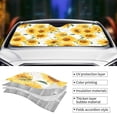 thumbnail image 3 of Disketp Windshield Sun Shade, Car Sun Shade for Front Window Artistic Marble Pattern Sunflower Sunshades Sun Visor Protector Blocks UV Rays Foldable, 3 of 5