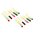 thumbnail image 2 of 10 Piezas 2 Pulgadas Manga-faldas de Calamar Señuelos Cebos de Pesca Suaves Color Mezclado Zulema Señuelos de Faldas de Calamar, 2 of 7