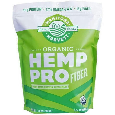 Manitoba Harvest Organic Hemp Protein Powder with Fiber, 2.0 Lb, 30