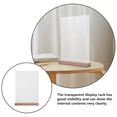 thumbnail image 3 of Raindrops Clear Acrylic Sign Holder With Wood Base A4 Picture Photos Display Stand Up Paper Display Stand Restaurant Table Top Sign Holder For Office Store Hotel, 3 of 8