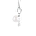thumbnail image 2 of ANGARA Japanese Akoya Cultured Pearl and Diamond Swirl Pendant in Platinum for Women | June Birthstone, Birthday, Anniversary, Jewelry Gift for Women | Pearl Necklace, 2 of 5