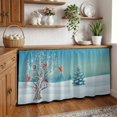 thumbnail image 3 of Christmas Blue Cabinet Curtain 32"Wx55"L, Dustproof Pantry Door Curtain with Self Adhesive Tape, Cardinal Birds Winter Snowy Tree Tall Storage Cover Privacy Drape for Bathroom Kitchen Laundry Room, 3 of 9