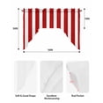 thumbnail image 6 of Red Striped Kitchen Curtains Swag Valance for Windows/Bathroom/Cafe, Christmas Farmhouse Red White Stripes Rod Pocket Drape Panel Swag Curtains Valance for Bedroom/Living Room 56"x36", 6 of 6