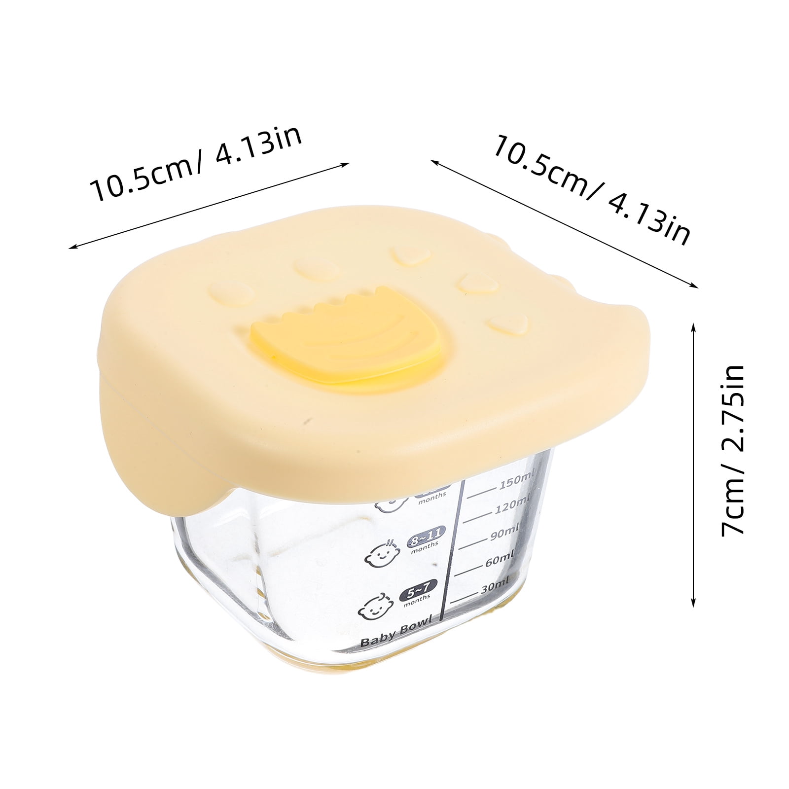 OFFIGAM 2-Pack Glass Baby Food Storage Containers, Leak-Proof, , Ideal for Meal Prep and Baby Food Storage