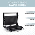 thumbnail image 4 of Alpha Living Electric Griddle Panini Press Sandwich Maker – Stainless Steel Panini Grill Press with Aluminum Griddle, 4 of 7