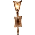 thumbnail image 6 of Franklin Iron Works Amber Scroll Rustic Wall Light Sconces Set of 2 Golden Bronze Hardwire 23 1/2" Fixture Art Glass for Bedroom Bathroom Vanity Home, 6 of 8