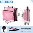 thumbnail image 3 of Zipper Binder with Shoulder Strap 2 inch 3 Ring Waterproof File Folder Organizer Bag 500 Sheet Pink Dreamy Heart, 3 of 8