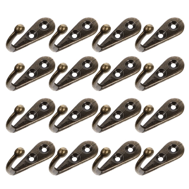 24 ganchos vintage para colgar en la pared, ahorradores de espacio (bronce)