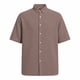 thumbnail image 4 of Blusa y camisa de manga corta con cuello vuelto para hombre, color liso, informal, a la moda, de manga corta, con cuello vuelto y botones, blusa de poliéster para hombre., 4 of 6