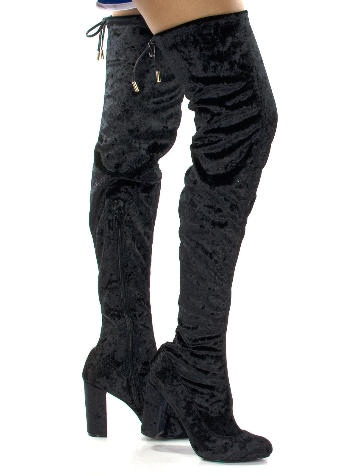 block high heel boots