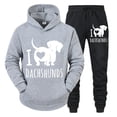 thumbnail image 5 of Trajes para hombre con estampado de "I Love Dachshunds", sudaderas con capucha y pantalones con letras de animales divertidos, conjuntos de 2 piezas, sudaderas casuales para amantes de los perros salc, 5 of 5