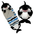 thumbnail image 2 of Happy Nappers: Pillow & Sleepy Sack: Medium -  Ozzy The Black Shark - 54 x 20", 2-In-1: Plush Animal Opens To Sleeping Bag, Soft, Play & Nap, Kids 3+, 2 of 12