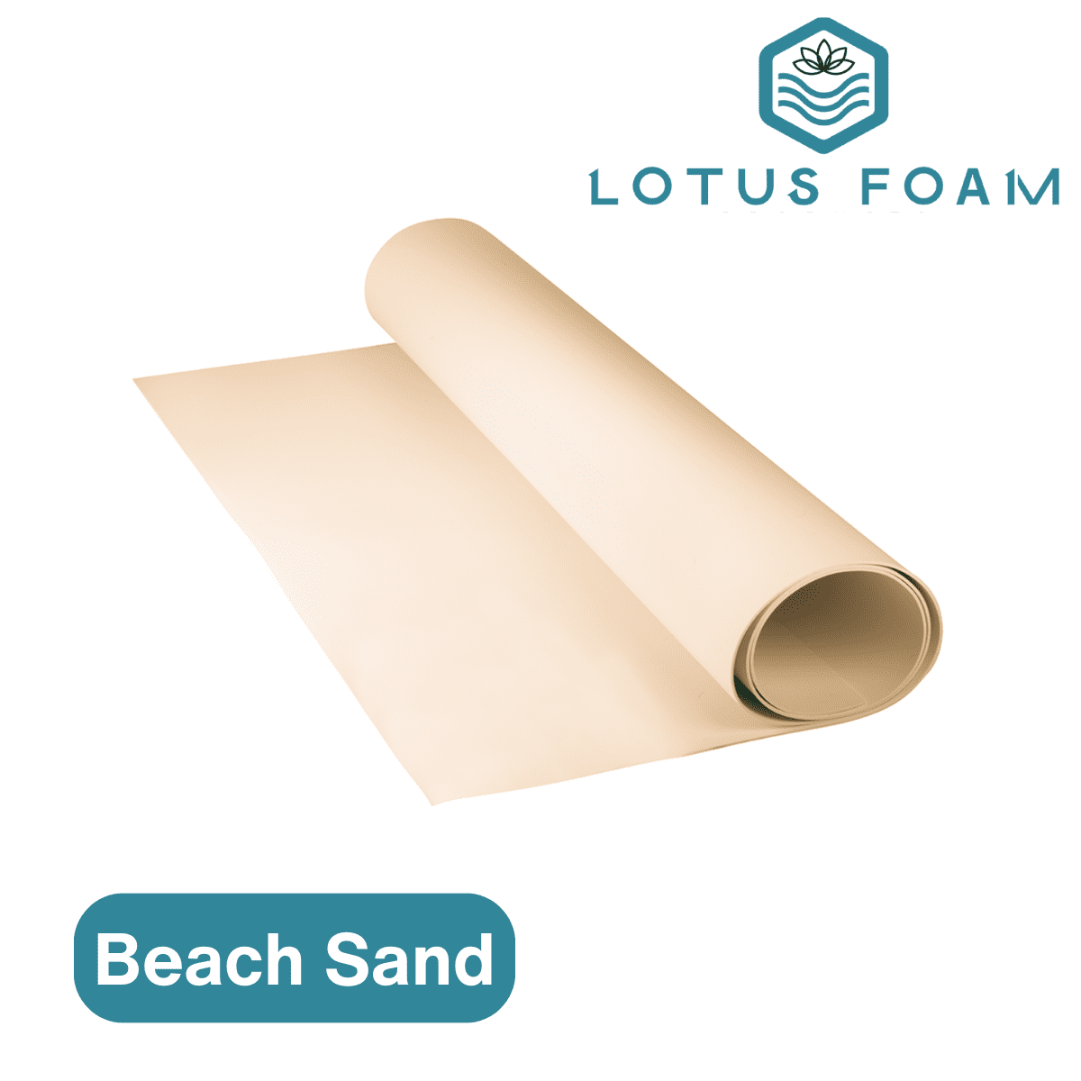 LotusFoam Large 3mm EVA Foam Sheet - 44"x 85" High Density Foam 130 kg/m3 for Cosplay, Costumes, Crafts,  Flooring, Outdoor Use - 35 Colors (Beach Sand)