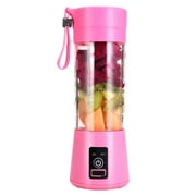 WONDERFUL Portable Multifunction Juicer 6 Leaf English Version Juice Cup Usb Rechargeable High Power High Speed Juicer pink
