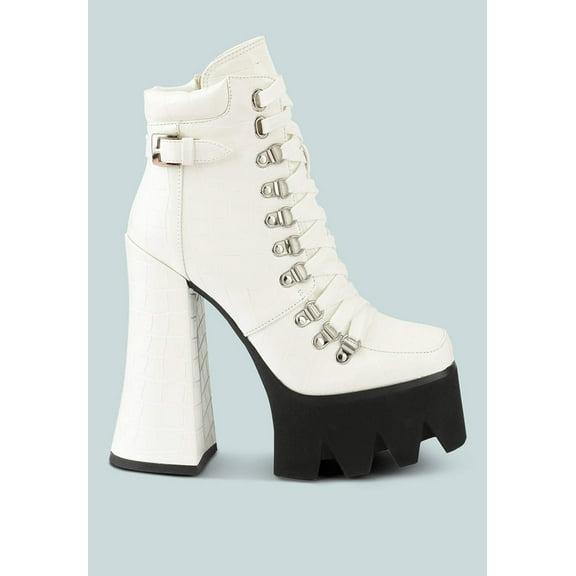 Boogie High Platform Lace Up Boots