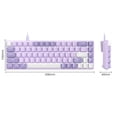 thumbnail image 3 of MageGee MK-BOX 60 Percent Mechanical Gaming Keyboard, 68-Key Wired USB, Red Switches, LED Backlit, Violet, 3 of 9