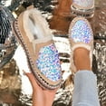 thumbnail image 2 of Khaki Women'S Comfort Flats With Sequined Design And Fleece Lining Perfect For Cold Seasons, 2 of 9