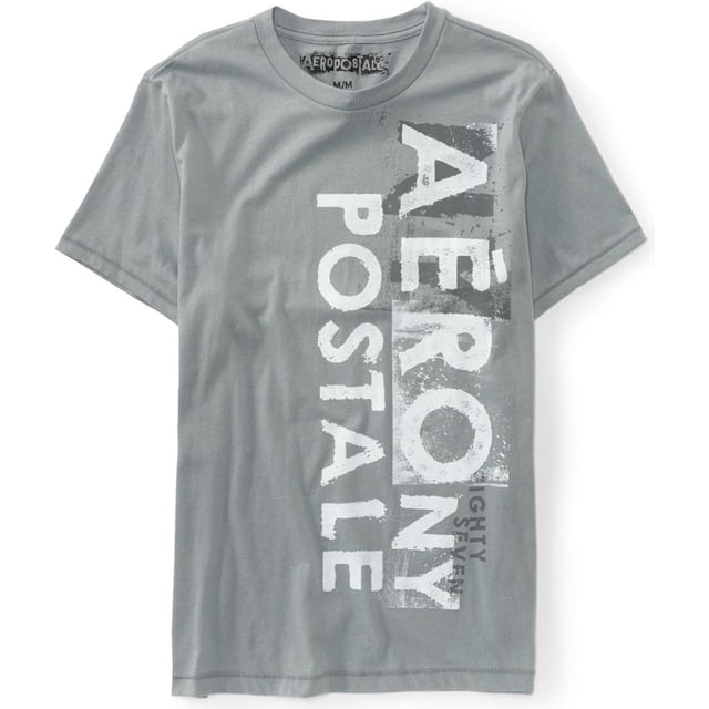 Aeropostale - Camiseta gráfica para hombre Aero Ny, gris, extragrande Aeropostale Camiseta gráfica