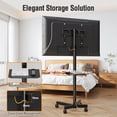 thumbnail image 6 of Mountory Mobile TV Stand for 23-60" TVs, Portable Rolling TV Stand with Wheels&Shelf, VESA 400x400, 77 Lbs Load, 6 of 9