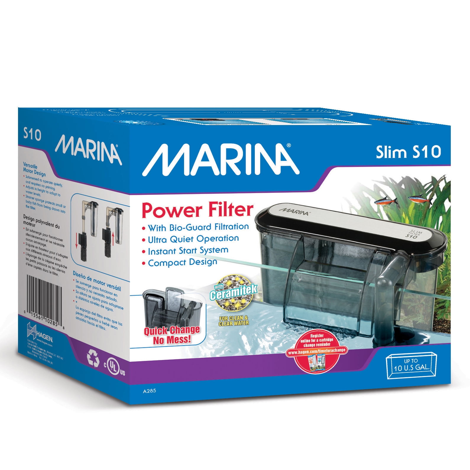 Marina S10 Power Filter - Adjustable Flow Control