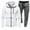 White, variant on JIKNTTR Men's 2 Piece Sweatsuits Outfits Thin Hooded Jacket Zip Hoodie Coat Casual Long Sleeve Jacket With Jogging Pants Sets Commuting Work Outfits