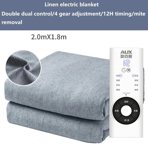 Manta eléctrica para el hogar, calentador caliente de 4 engranajes, alfombrilla calefactora, temperatura Control independiente de izquierda/derecha, 220V