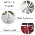 thumbnail image 4 of Red Flowers Shower Curtain Sage Green Leaves Red Fruits Vine Plants Shower Curtains for Bathroom Bathtubs Waterproof Fabric Shower Curtain with Hooks 72x72 Inches, 4 of 6