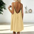 thumbnail image 2 of SRZYMJ Backless Cami Dress Backless Dress House Dress for Women Sleeveless Long Cami Lounge Dress Backless, 2 of 9