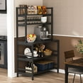 thumbnail image 2 of Tribesigns 5-Tier Kitchen Baker's Rack, Microwave Stand Utility Storage Shelf with Hutch, 2 of 7