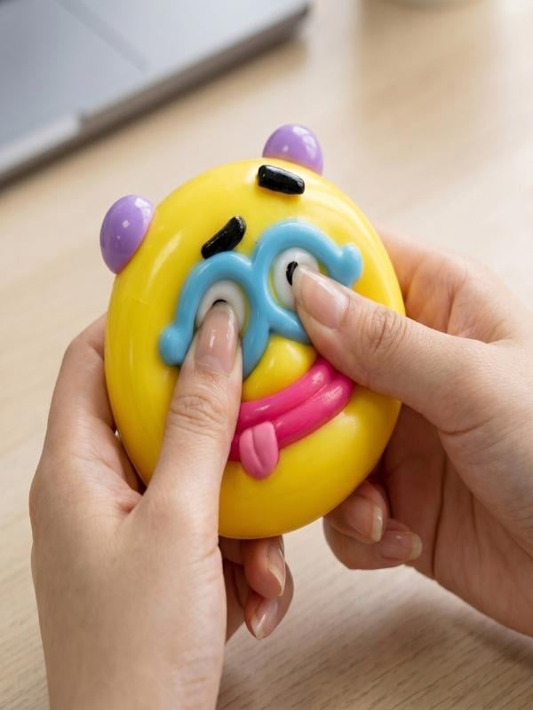 Face-Changing Squishy Stress Balls 5-Pack, Squeeze and Swap Face Sensory Toys, Cute Expression Decompression Toys, Anxiety Relief Fidget Toys Set