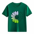 thumbnail image 4 of Ruyang Teen Girls Flower Graphic T Shirts Short Sleeve Sunflower Pattern Tshirts Tops Summer Loose Fit Soft Tees Clothes, 4 of 5