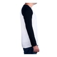 thumbnail image 3 of Playera Simply Basic para Hombre, Grande Blanco con Negro Manga Larga Talla G, 3 of 4