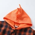 thumbnail image 6 of ATOGUTA Kids Coats Boys Winter Spring and Autumn Styles Classic Checked Hooded Shirt Children's Clothing Orange, Size 1T-8, 6 of 6