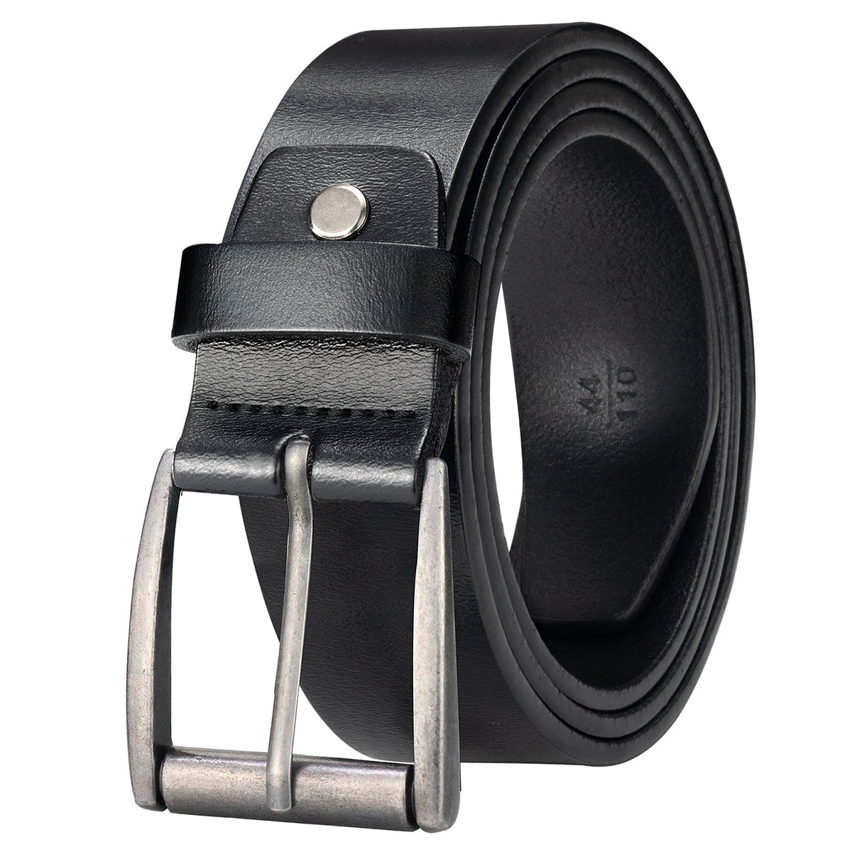 Maikun Belt for Men Vintage Genuine Leather Belts Black Belt Retro ...