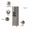 thumbnail image 4 of Bowery Hill Transitional Engineered Wood Tall Bookcase Cabinet in Gray, 4 of 7