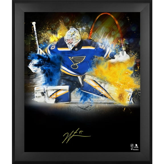 Jordan Binnington St. Louis Blues Framed Autographed 20" x 24" In Focus Photograph - Fanatics Authentic Certified