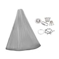 thumbnail image 3 of Hamaca columpio para niños, silla colgante ajustable, regalos con accesorios de metal, columpio Plata, 3 of 9