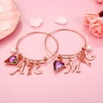 thumbnail image 3 of TINGN Charm Bracelets for Women Girls Rose Gold Initial Charm Bracelets for Kids Jewelry, 3 of 5