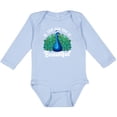 thumbnail image 3 of Inktastic Peacock Girls Long Sleeve Baby Bodysuit, 3 of 5