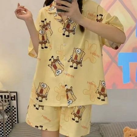 

Crayon Shin-chan Pajamas sets Hello Kitty kuromi cinnamorll kawaii girls ins style sleepwear Women s Summer Loose nightwear