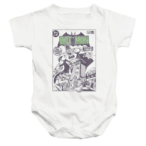 Batman Yesterdays Heroes 1 Unisex Infant Snap Suit for Baby (12 Months) White