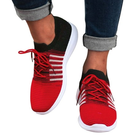 Mepaouo Running Shoes for Women Lace up Mesh Breathable Sport Sneakers Lightweight Walking Shoes