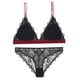 thumbnail image 1 of Traje de baño de dos piezas con sujetador y conjunto de bikini, copa triangular, color negro L, 1 of 9