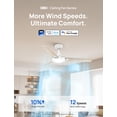 thumbnail image 2 of Ventilador de techo Dreo Smart 132 cm con luz de 12 velocidades blanco, 2 of 9