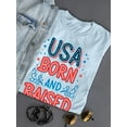 thumbnail image 3 of Usa Born And Raised Neon T-Shirt Women -Image by Shutterstock, Female Medium, 3 of 4