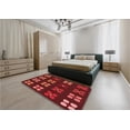 thumbnail image 4 of Ahgly Company Indoor Square Patterned Grapefruit Red Area Rugs, 8' Square, 4 of 6