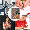 thumbnail image 5 of Leather Notebook with Pen Holder Writing Notepad Includes 100 Pages Lined Journal Birdhouse and Colorful Birds, 5 of 6