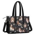 thumbnail image 2 of Teacher Tote Bag,Basset Hounds with Bones and Presents Teacher Utility Tote Bag,Large Work Tote Bags for Women with Multiple Pockets,Top Zipper Closure,13.8x10.6x6.7 Inch, 2 of 5