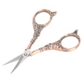 thumbnail image 1 of Sewing Scissors, Cross-Stitch Craft Scissor Sewing Shears, Stainless Steel Well-made Scissor European Retro Style For Embroidery, Needlework Sewing,Cross-stitch CopperB01-003-00123, 1 of 8