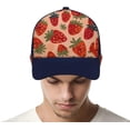 thumbnail image 4 of Red Strawberry Pattern Baseball Cap Classic Golf Cap Soft Dad Hat Multicolor Adjustable Low Profile Hat Unisex, 4 of 6